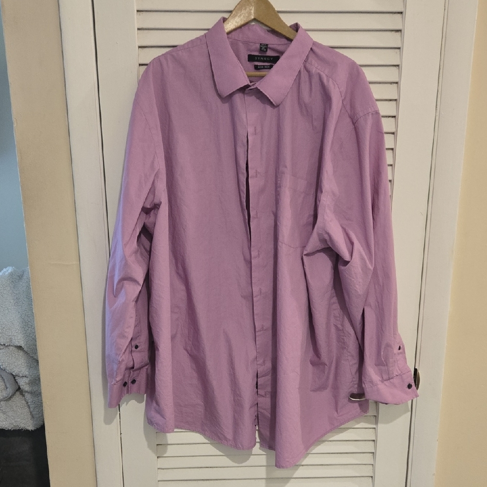 NWOT Men's Purple NO IRON SHIRT SZ 20